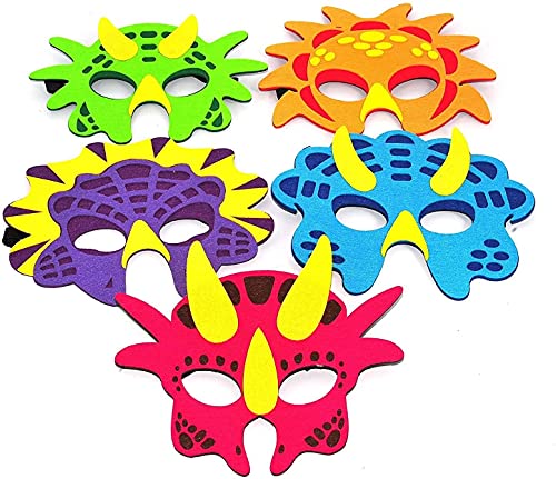 Happium 5 Stück Filz-Dinosaurier-Masken, Kindermasken, Tier-Party-Maske, Partytütenfüller, Anzieh-Cosplay-Maske für Halloween-Party, Maskerade, Geburtstage, Dschungel-Partygeschenke, Zubehör Happium 5 Stück Filz-Dinosaurier-Masken, Kindermasken, Tier-Party-Maske, Partytütenfüller, Anzieh-Cosplay-Maske für Halloween-Party, Maskerade, Geburtstage, Dschungel-Partygeschenke, Zubehör von Happium