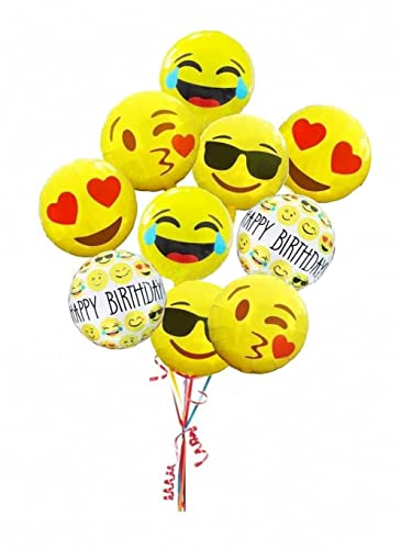 Happium 5 Stück Partyballons 18 Zoll Folien-Heliumballons Geburtstagsfeierballons Emoticon Heliumballons Hochzeitsdekoration oder andere festliche Veranstaltungen. Happium 5 Stück Partyballons 18 Zoll Folien-Heliumballons Geburtstagsfeierballons Emoticon Heliumballons Hochzeitsdekoration oder andere festliche Veranstaltungen. von Happium
