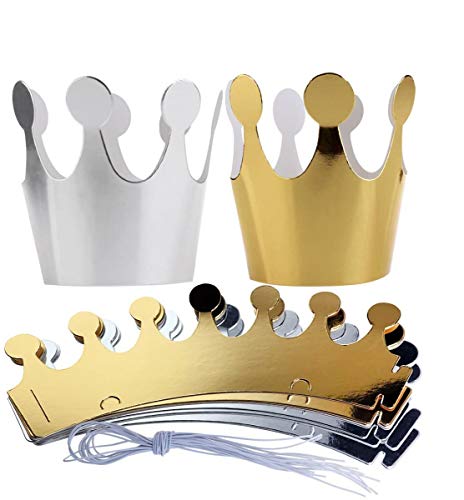 Happium - Glückliche Geburtstagskrone Papierhut Prinzessin Partygeschenke für Kinder, 10 Stück, zum Jubiläum, Promotion, Silvester oder König für eine Tagesbüro- oder Klassenzimmerparty. Happium - Glückliche Geburtstagskrone Papierhut Prinzessin Partygeschenke für Kinder, 10 Stück, zum Jubiläum, Promotion, Silvester oder König für eine Tagesbüro- oder Klassenzimmerparty. von Happium