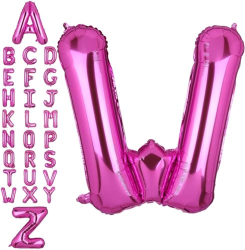 Happium Luftballons, 35,6 cm, Großbuchstabe, Hot Pink, Buchstabe W, Mylar-Ballon, Geburtstagsfeier, Dekoration, Versorgung, Babyparty, Buchstabe W Happium Luftballons, 35,6 cm, Großbuchstabe, Hot Pink, Buchstabe W, Mylar-Ballon, Geburtstagsfeier, Dekoration, Versorgung, Babyparty, Buchstabe W von Happium