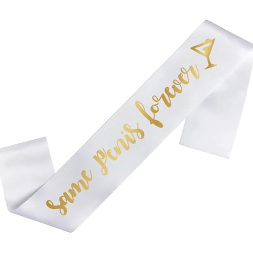Happium Same P***** Forever Satin Schärpe für Dekoration Party Gold auf Weiß Junggesellinnenabschied Dekorationen Bride to Be Partys Happium Same P***** Forever Satin Schärpe für Dekoration Party Gold auf Weiß Junggesellinnenabschied Dekorationen Bride to Be Partys von Happium