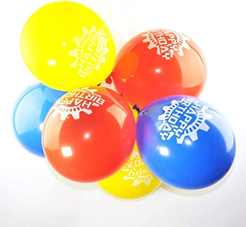 Happium Transformers Luftballons 12 Zoll, 10 Stück Ballon Party Deko, Geburtstagsfeier Zubehör, Kindergeburtstag Luftballons Happy Birthday (Blau, Rot, Gelb) von Happium