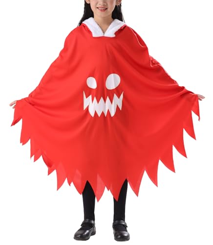 Happy Cherry Kinder Mädchen Jungen Geist Umhang Gespenst Kleindung Unisex Geisterumhang Halloween Horrorumhang Karneval S von Happy Cherry