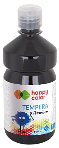 Premium Temperafarbe für Kinder, 1000 ml, schwarz, Happy Color von Happy Color