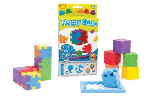 Happy 22266 - Happy Cube 6-pack cardboardbox, 3D-Puzzlewürfel mit mittelerem Schwierigkeitsgrad, 6 Stück von Happy Cube