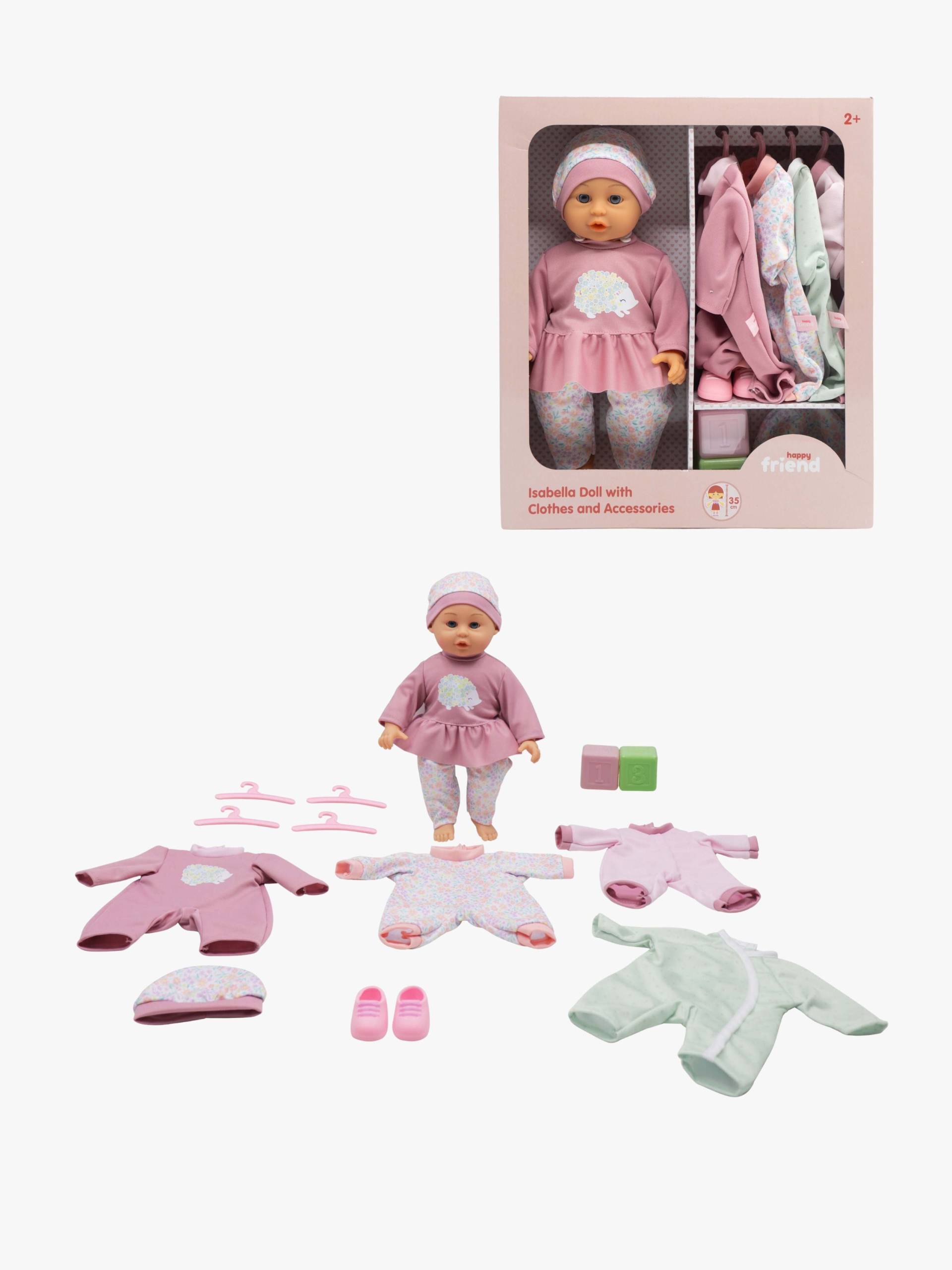 Happy Friend Puppe Mit Kleiderschrank Isabella 35 cm, Kinderkleiderschrank von Happy Friend