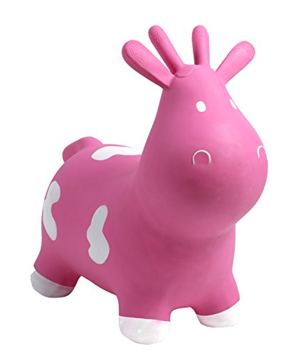 Happy Hopperz HHZ01B - Kinderwagenspielzeug - aufblasbares Tier zum Reiten - rosa Kuh Happy Hopperz HHZ01B - Kinderwagenspielzeug - aufblasbares Tier zum Reiten - rosa Kuh von Happy Hopperz