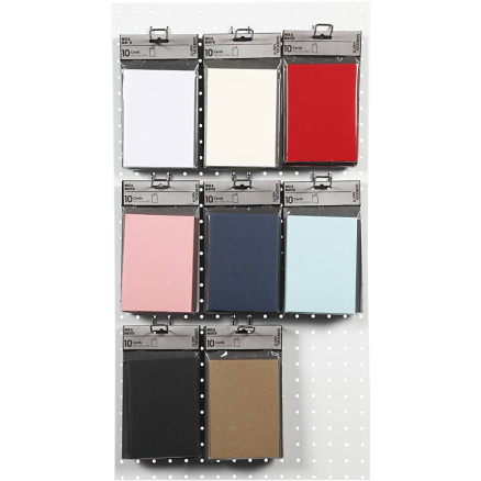Karten, Kartengröße 10,5x15 cm, 220 g, Sortierte Farben, 8x10 Pck/ 1 Pck von Happy Moments