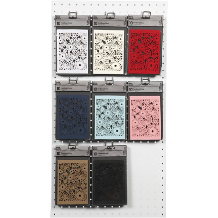 Karton mit Spitze, Blatt 10,5x15 cm, 200 g, Sortierte Farben, 8x10 Pck Karton mit Spitze, Blatt 10,5x15 cm, 200 g, Sortierte Farben, 8x10 Pck von Happy Moments