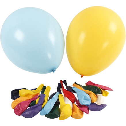 Riesenballons, D 43 cm, Sortierte Farben, 50 Stk/ 1 Pck von Happy Moments