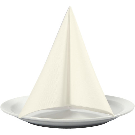 Servietten, Größe 40x40 cm, 60 g, Naturweiß, 20 Stk/ 1 Pck Servietten, Größe 40x40 cm, 60 g, Naturweiß, 20 Stk/ 1 Pck von Happy Moments