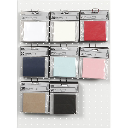 Tischkarten, Größe 9x4 cm, 220 g, Sortierte Farben, 8x10 Pck/ 1 Pck Tischkarten, Größe 9x4 cm, 220 g, Sortierte Farben, 8x10 Pck/ 1 Pck von Happy Moments