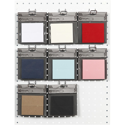 Tischkarten, Größe 9x4 cm, 220 g, Sortierte Farben, 8x10 Pck/ 1 Pck von Happy Moments