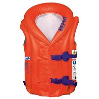 BEMA Aufblasbare Schwimmweste ab 2-6 Jahre 15-30kg orange/blau 30x42cm von Happy People GmbH & Co.KG