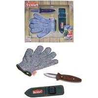 Scout Schnitzhandschuh Set mit Schnitzmesser für Kinder ab 8 Jahren braun/grün von Happy People GmbH & Co.KG