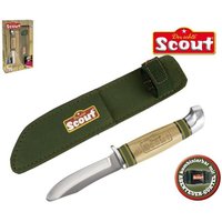 SCOUT Schnitzmesser mit abgerundeter Spitze, aus rostfreiem Edelstahl, Holzgri von Happy People GmbH & Co.KG