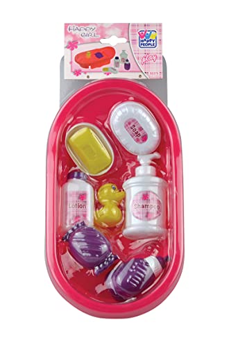 Happy People 50375 - Baby Puppen Badewann mit Zubehör für Puppen Kinderspielzeug Babdezubehör Happy People 50375 - Baby Puppen Badewann mit Zubehör für Puppen Kinderspielzeug Babdezubehör von Happy People