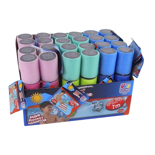 Happy People - Pack mit 24 Wasserpumpen - Outdoor-Spiel - 17041DYPA - Zufällige Farbe - Schaumstoff - 15 cm - Kinderspielzeug - Strandspiel - Pool - Bewässern - Sommer - Ab 3 Jahren von Happy People