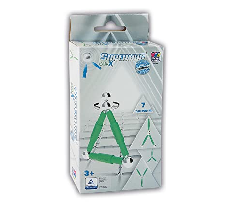 Happy People - Supermag Stix Magnetisches Konstruktionsspielzeug (Supermag Stix 7-Teile) 60740 grün von Happy People