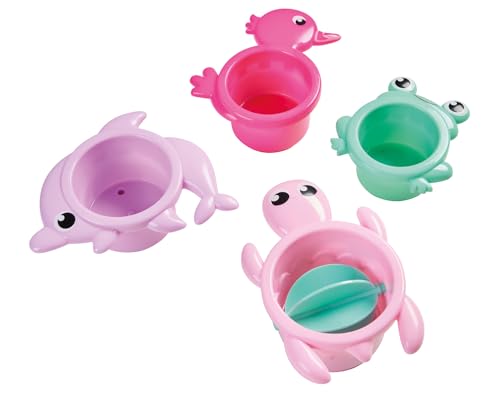 Vier Stapelbecher, Frosch, Ente, Delfin, Schildkröte Vier Stapelbecher, Frosch, Ente, Delfin, Schildkröte von Happy People
