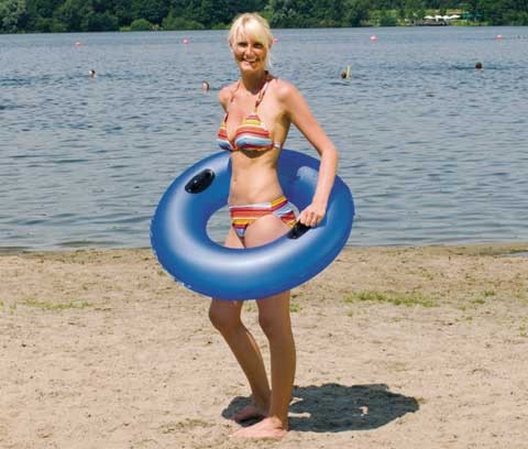 Wasserring, Schwimmring 90 cm 3-farbig sortiert, blau, rot und gelb Wasserring, Schwimmring 90 cm 3-farbig sortiert, blau, rot und gelb von Happy People