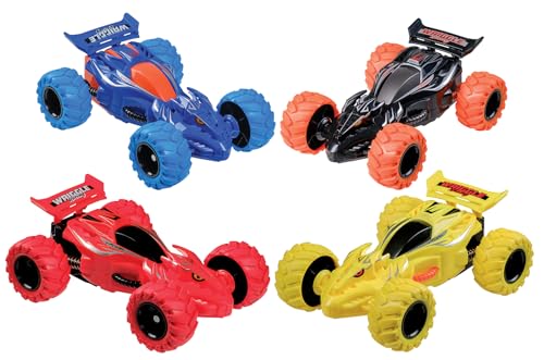 Wriggle Racer, 14 cm, 4-Fach Sortiert, der Körper wackelt beim Fahren, Friktion, von Happy People