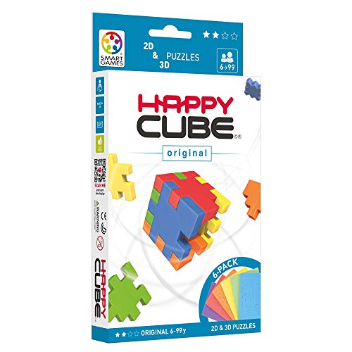 HAPPY HCO300 Original Cardboard Box 3D Puzzle, Pack of 6 von SmartGames