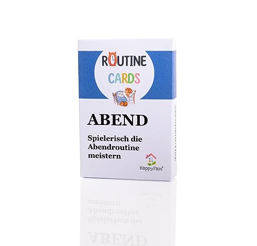 HappyFam Routine Cards Abend, Bildkarten Tagesablauf Flashcards Abendroutine Abendritual spielerisch HappyFam Routine Cards Abend, Bildkarten Tagesablauf Flashcards Abendroutine Abendritual spielerisch von HappyFam