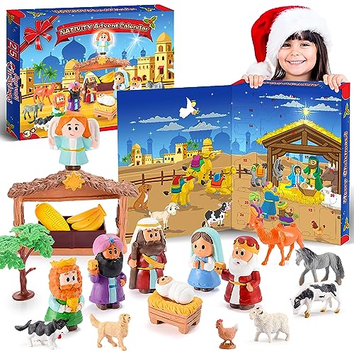 Adventskalender 2025 Kinder Erwachsene, 2025 Weihnachtskrippe Krippenspiel, Kinder Weihnachts Geschenke Mädchen Jungen 3-12 Jahre, Weihnachtskalender, Spielzeug ab 3-12 Jahre Jungen Mädchen Adventskalender 2025 Kinder Erwachsene, 2025 Weihnachtskrippe Krippenspiel, Kinder Weihnachts Geschenke Mädchen Jungen 3-12 Jahre, Weihnachtskalender, Spielzeug ab 3-12 Jahre Jungen Mädchen von HappyGoLucky