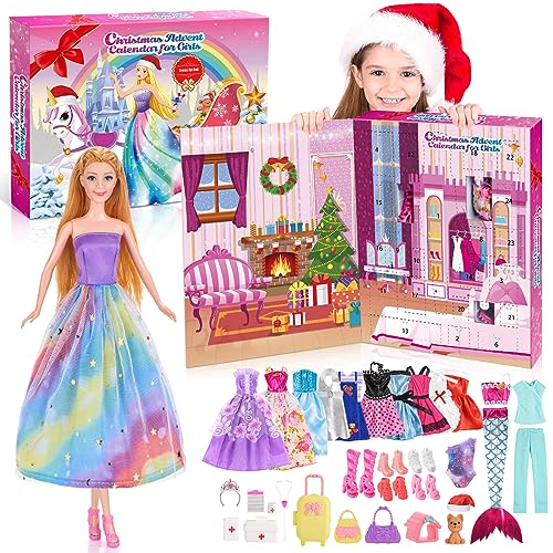 HappyGoLucky Adventskalender 2024 Kinder Mädchen, Geschenk Mädchen 3 4 5 6 7 8 9 10 11 Jahre Spielzeug ab 3-9 Jahre Mädchen Weihnachtskalender Weihnachts Geschenke für Kinder Kleidung für Puppe HappyGoLucky Adventskalender 2024 Kinder Mädchen, Geschenk Mädchen 3 4 5 6 7 8 9 10 11 Jahre Spielzeug ab 3-9 Jahre Mädchen Weihnachtskalender Weihnachts Geschenke für Kinder Kleidung für Puppe von HappyGoLucky