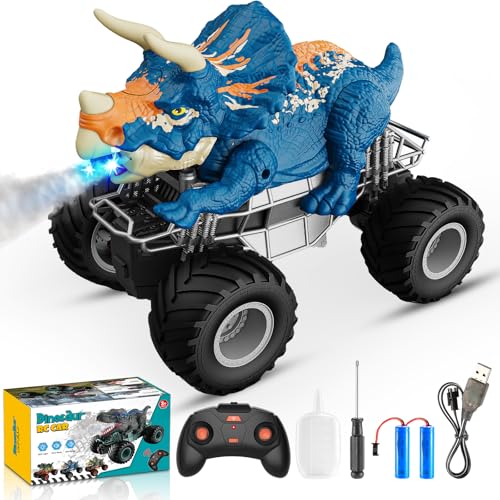 HappyGoLucky Dinosaurier Spielzeug ab 3-10 Jahre Junge, Monstertruck Ferngesteuertes Auto ab 3 4 5 6 7 8 Jahre RC Auto mit Sprühnebel, Musik, LED-Leuchten, Outdoor Spielzeug Ostern Geschenk Kinder HappyGoLucky Dinosaurier Spielzeug ab 3-10 Jahre Junge, Monstertruck Ferngesteuertes Auto ab 3 4 5 6 7 8 Jahre RC Auto mit Sprühnebel, Musik, LED-Leuchten, Outdoor Spielzeug Ostern Geschenk Kinder von HappyGoLucky