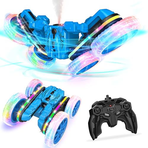 HappyGoLucky Ferngesteuertes Auto ab 3-10 Jahre, Spielzeug ab 3 4 5 6 7 8 9 Jahre Junge Geschenk Junge Kinder 3-10 Jahre RC Auto Outdoor Spielzeug Kinderspielzeug ab 3-6 Jahre Stunt Car von HappyGoLucky