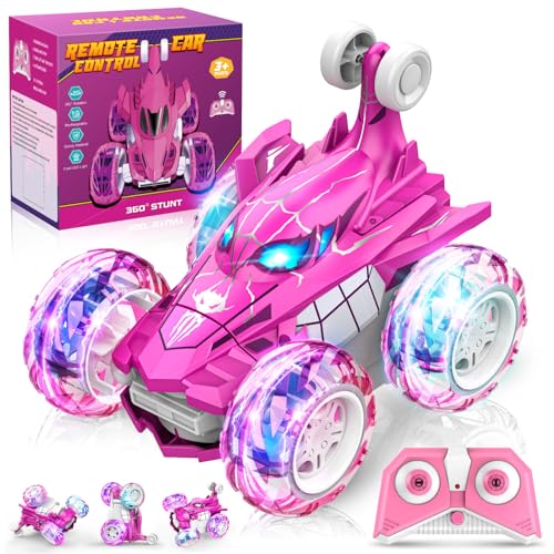 Dreamlandia Ferngesteuertes Auto ab 3-9 Jahre, Geschenk Mädchen 3 4 5 6 7 8 9 10 Jahre Spielzeug ab 3-10 Jahre Mädchen Rc Auto Monstertruck Spiele ab 3 4 5 6 Jahren Ostergeschenke Kinder von Dreamlandia