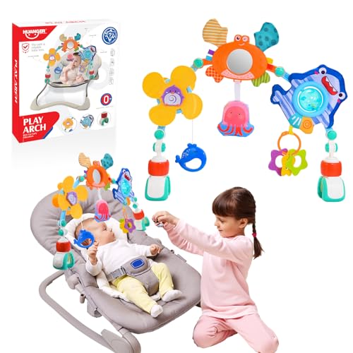 HappyKidsClub Kinderwagen Spielzeug, Kinderwagenkette Mädchen Jungen, Baby Spielzeug 0-18 Monate, Neugeborenen Baby Geschenk (Ozean) von HappyKidsClub