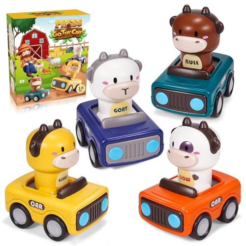 HappyKidsClub Spielzeugautos ab 1 Jahr,Spielzeug ab 1-3 Jahre Baby Spielzeug Kinderspielzeug ab 1 Jahr Baby Auto Spielzeug Aufziehauto Kleinkind Spielzeug Auto für Kinder TUT TUT Baby Flitzer von HappyKidsClub