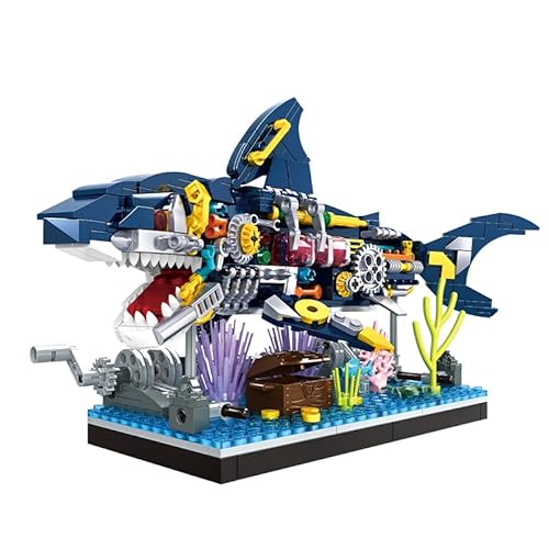 HappyKliXX Hai Klemmbausteine Set Erwecke den Megashark | 499 Teile Bauset | Mechanisch beweglich | Für Kinder 6 7 8 9 10 11 12 Jahre | Fördert Kreativität & Technik | Geschenk für Jungs & Mädchen HappyKliXX Hai Klemmbausteine Set Erwecke den Megashark | 499 Teile Bauset | Mechanisch beweglich | Für Kinder 6 7 8 9 10 11 12 Jahre | Fördert Kreativität & Technik | Geschenk für Jungs & Mädchen von HappyKliXX