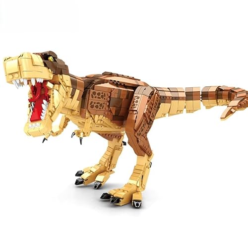 T-Rex Dinosaurier Klemmbausteine | 1606 Teile Bauset mit beweglichen Teilen | Für Kinder 6–12 Jahre | Tyrannosaurus zum Bauen | Fördert Kreativität & Fantasie | Geschenk für Jungen & Mädchen T-Rex Dinosaurier Klemmbausteine | 1606 Teile Bauset mit beweglichen Teilen | Für Kinder 6–12 Jahre | Tyrannosaurus zum Bauen | Fördert Kreativität & Fantasie | Geschenk für Jungen & Mädchen von HappyKliXX
