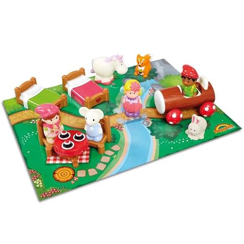 HappyLand Magisches Woodland Spielset für Kinder ab 18 Monaten bis 5 Jahren Elc Early Learning Center Kids Kleinkinder Figuren Happy Land Village People von HappyLand