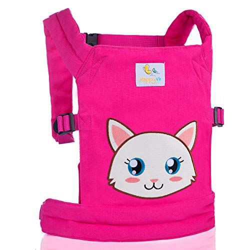 HappyVk- Puppentrage- Kinder Spielzeug süße Katze Stickerei- Puppentragetasche- Puppentrage Baby Puppe Vorne und Hinten Puppenzubehör-Rosa HappyVk- Puppentrage- Kinder Spielzeug süße Katze Stickerei- Puppentragetasche- Puppentrage Baby Puppe Vorne und Hinten Puppenzubehör-Rosa von HappyVk