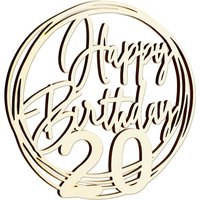20. Geburtstag Blumenstecker, Pflanzemstecker und Deko für Geschenke aus Holz geschnitten von Happygoods GmbH