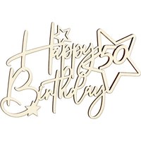 Geschenkanhänger & Blumendeko 50. GeburtstagHappy Birthday mit Sternen von Happygoods GmbH