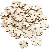 Kleeblatt Konfetti aus Holz, Streudeko zur Tischdekoration, 50er-Set von Happygoods GmbH