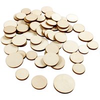 Rundes Konfetti aus Holz, Streudeko zur Tischdekoration, 50er-Set von Happygoods GmbH