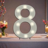 XXL Zahl weiß zum 8. Geburtstag, mit 20 LEDs, ca. 25cm x 50cm XXL Zahl weiß zum 8. Geburtstag, mit 20 LEDs, ca. 25cm x 50cm von Happygoods GmbH