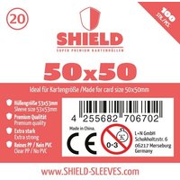 Shield 20 - 100 Super Premium Kartenhüllen für Kartengröße 50x50 mm Shield 20 - 100 Super Premium Kartenhüllen für Kartengröße 50x50 mm von Happyshops