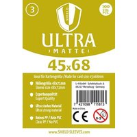 Shield Sleeves 1027371 - Shield Ultra Matte 3, 100 Super Sleeves für Kartengröße 45 x 68 mm, Spielkarten-Schutzhüllen von Happyshops