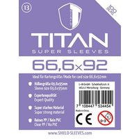Shield Titan 13 - 100 Super Sleeves für Kartengröße 66,6 x 92 mm Shield Titan 13 - 100 Super Sleeves für Kartengröße 66,6 x 92 mm von Happyshops