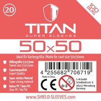 Shield Titan 20 - 100 Super Sleeves für Kartengröße 50x50 mm Shield Titan 20 - 100 Super Sleeves für Kartengröße 50x50 mm von Happyshops