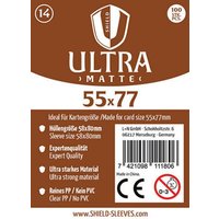 Shield Ultra Matte 14 - 100 Super Sleeves für Kartengröße 55 x 77 mm von Happyshops