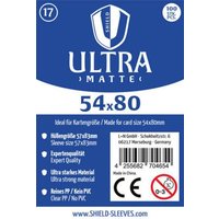Shield Ultra Matte 17 - 100 Super Sleeves für Kartengröße 54 x 80 mm Shield Ultra Matte 17 - 100 Super Sleeves für Kartengröße 54 x 80 mm von Happyshops